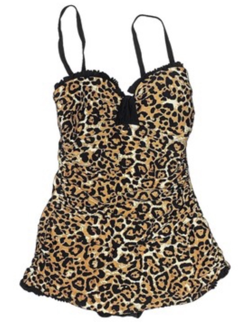 Shore Shapes Swimwear Leopard Print Bathing Dress 12